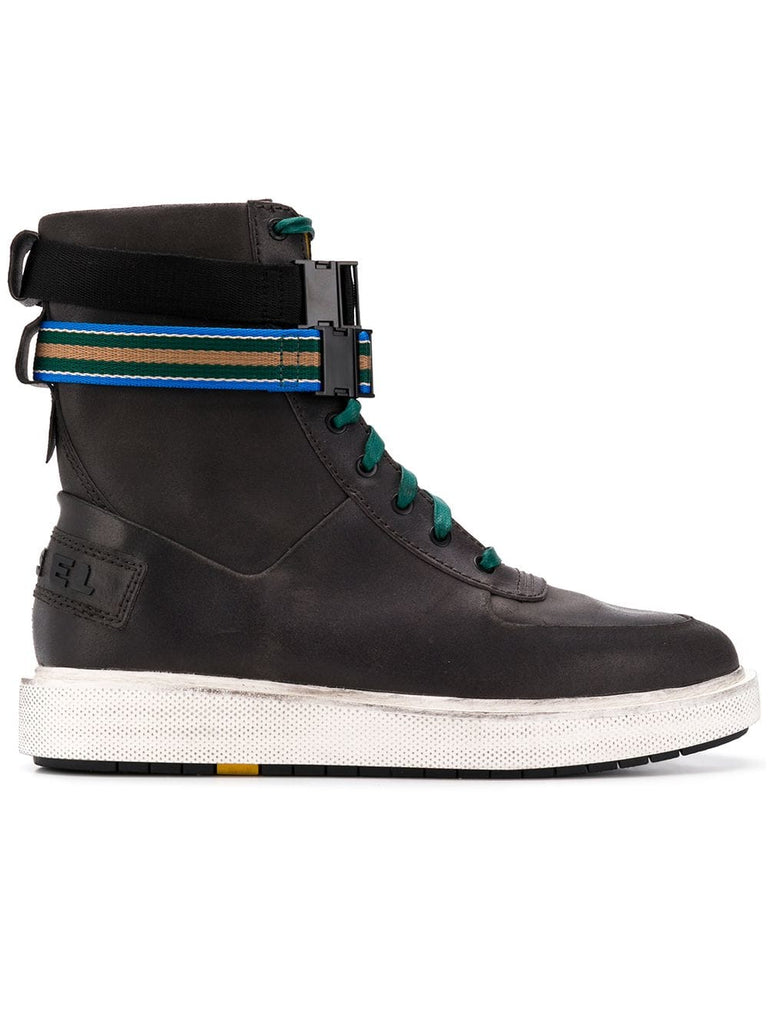 ankle straps hi-top sneakers