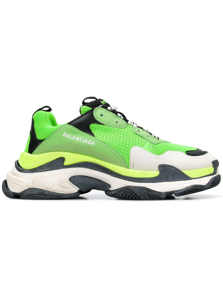 Fluorescent Green Triple S Sneakers