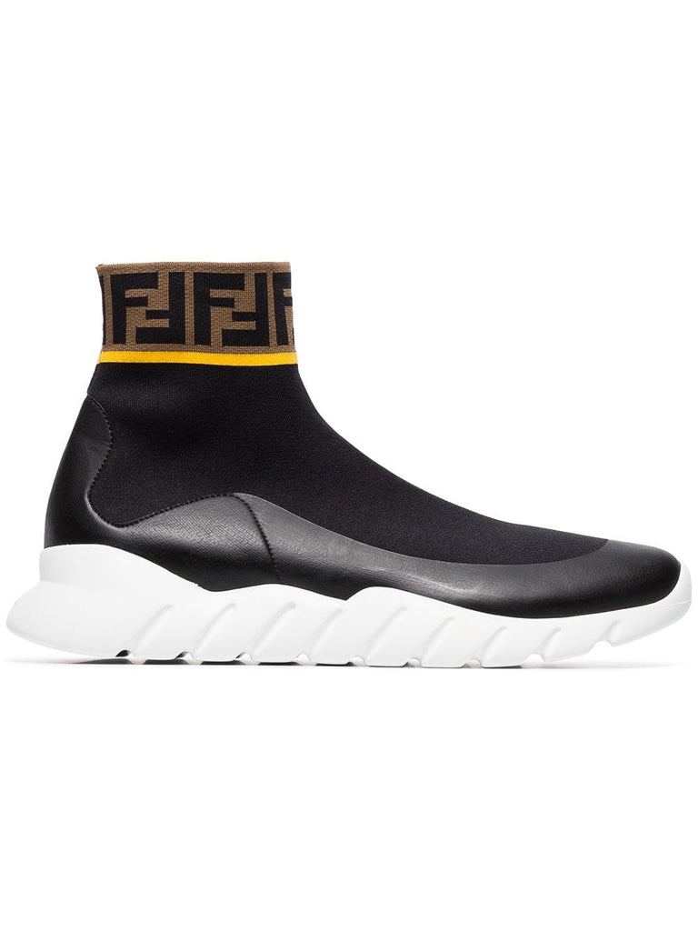 Logo hi-top stretch sock sneakers