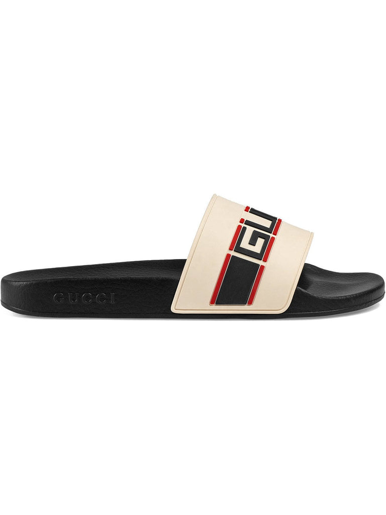 Gucci stripe rubber slide sandal