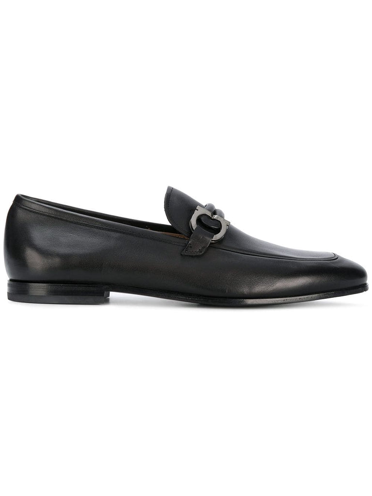 logo buckle loafers