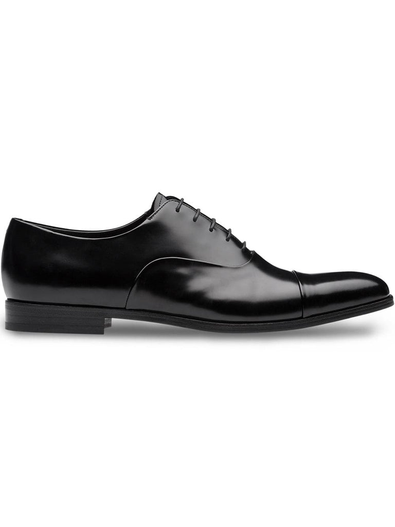 Brushed leather Oxford shoes