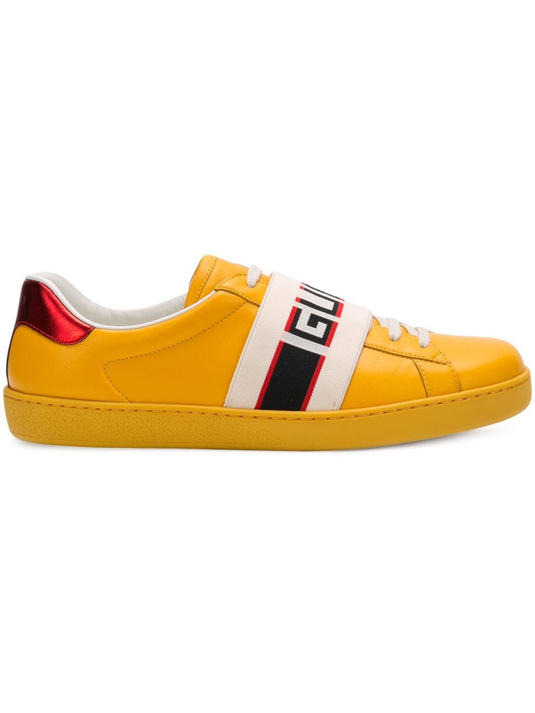 Gucci stripe leather sneakers