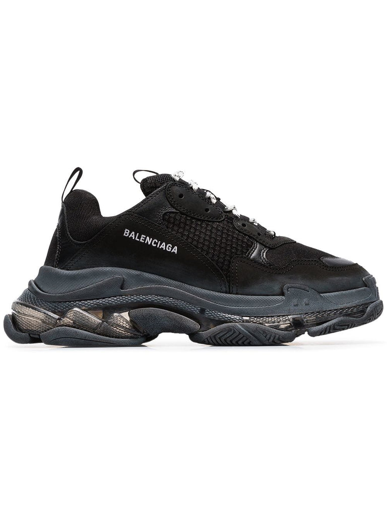 black Triple S bubble sneakers