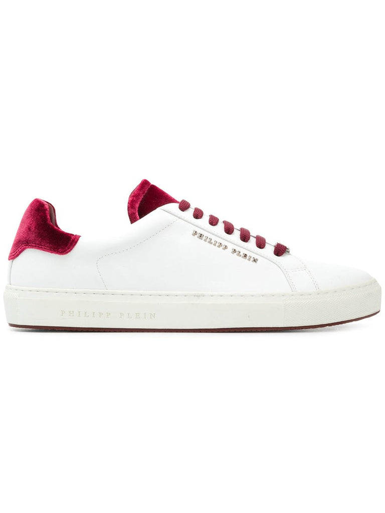 velvet panels low-top sneakers