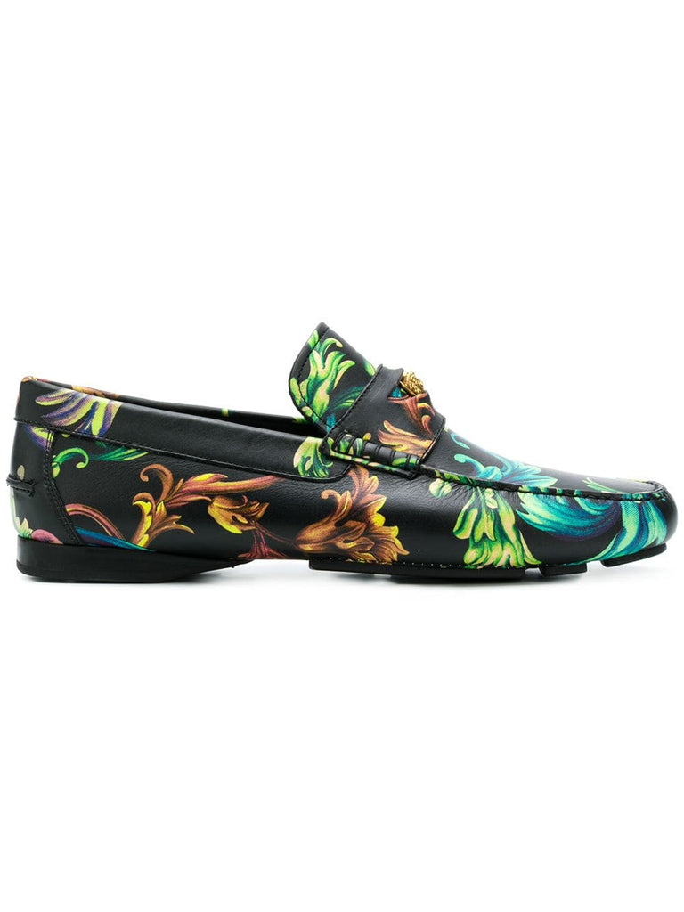 Acid Baroque print loafers