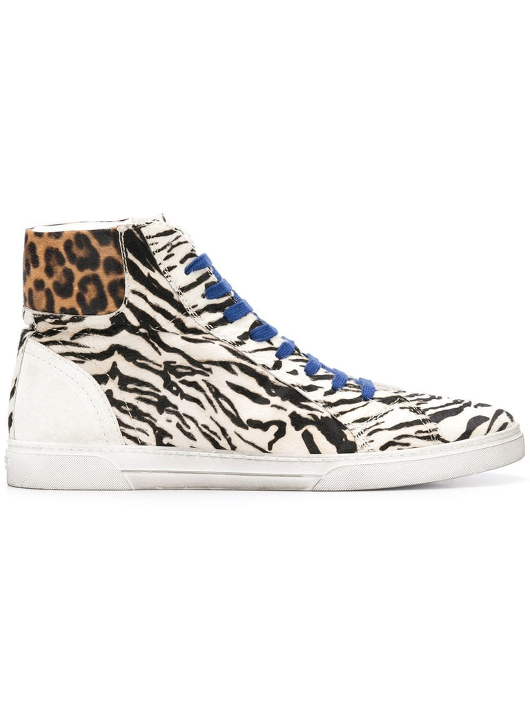 animal print mix sneakers