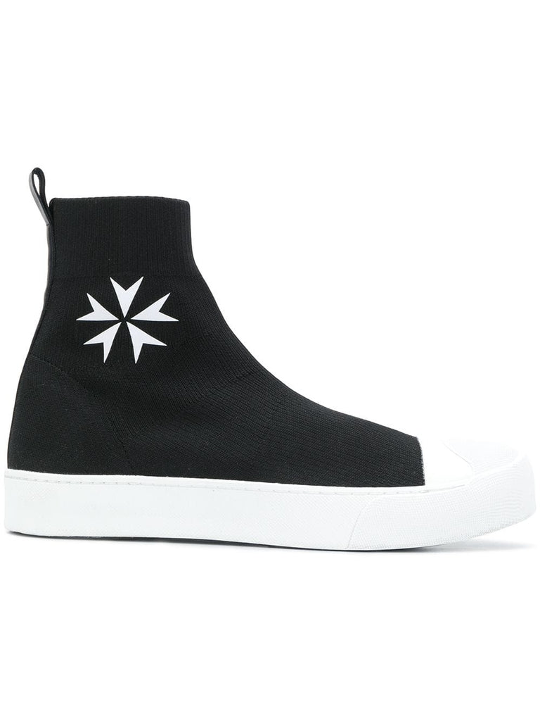 Sock skate hi-top sneakers