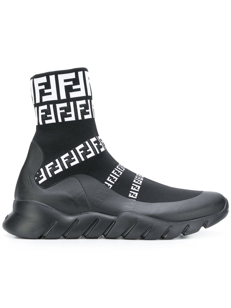 logo sneaker boots