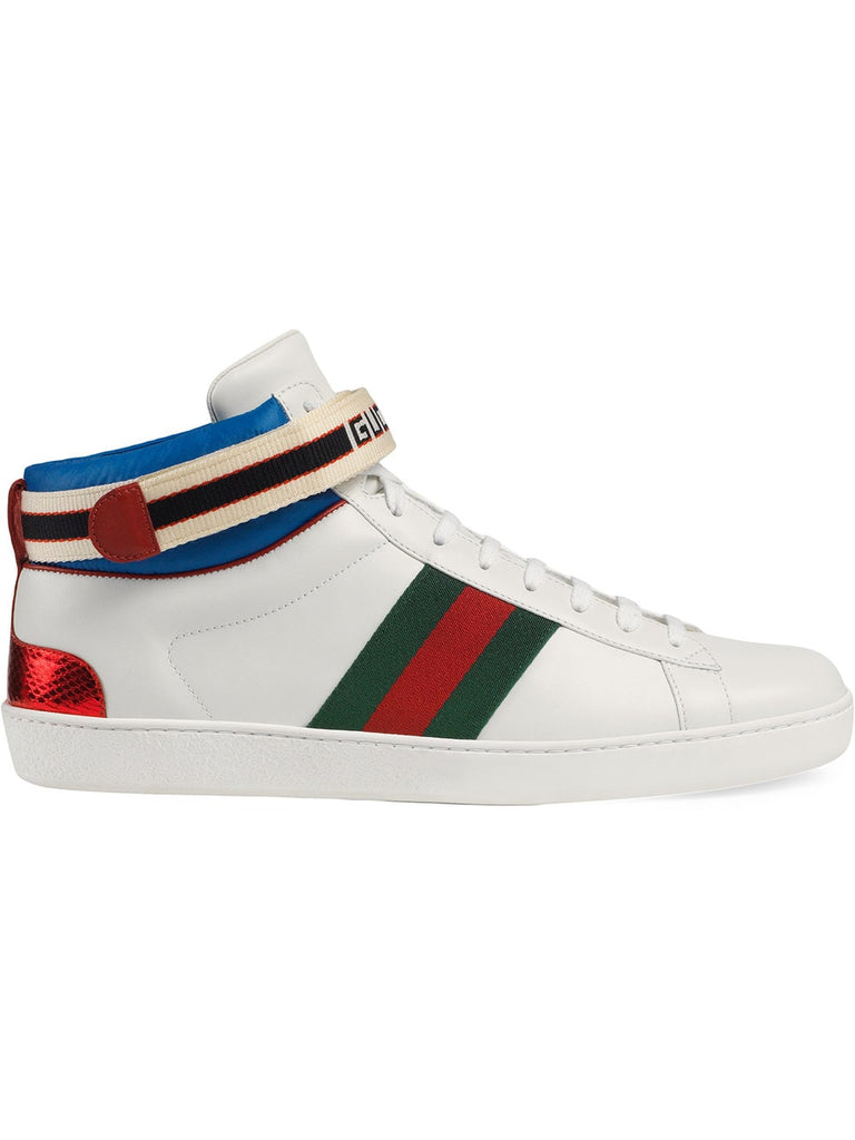 Gucci stripe Ace high-top sneakers