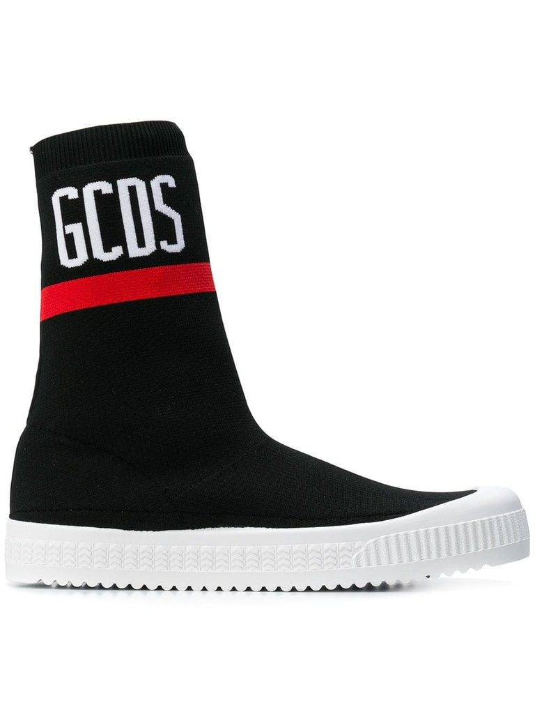 logo hi-top sock sneakers