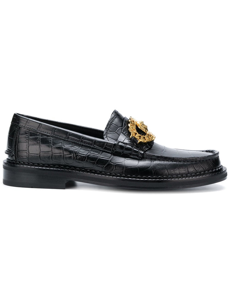 croco-embossed loafers