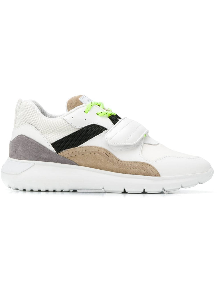 panelled touch strap sneakers