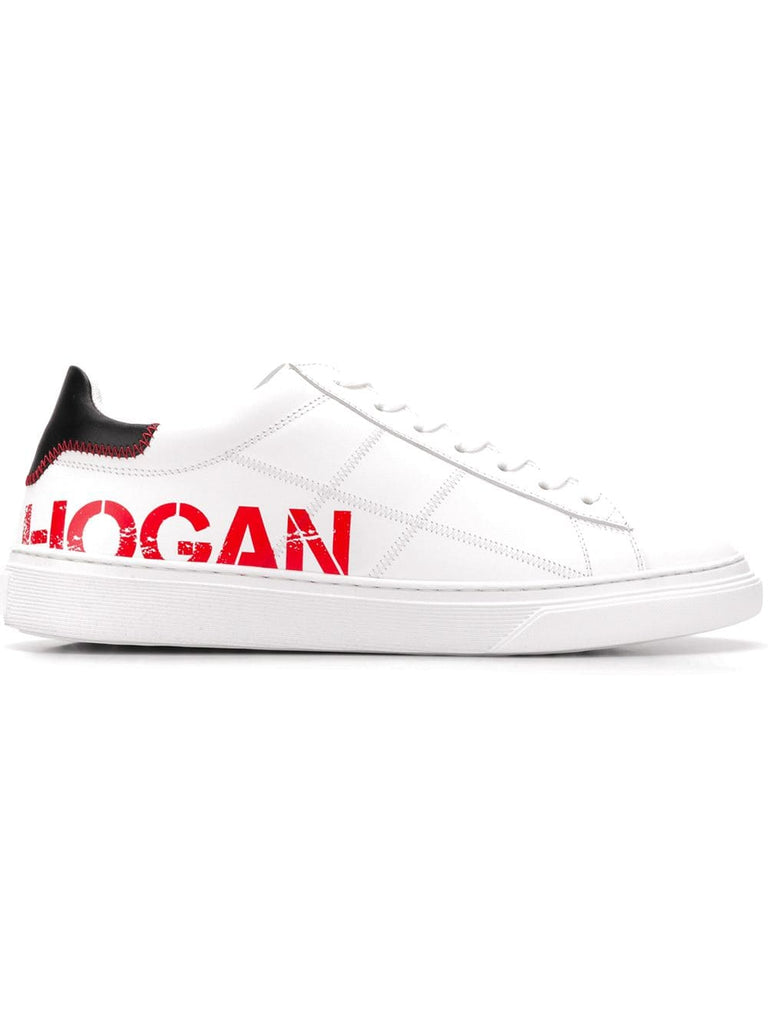 logo print low-top sneakers