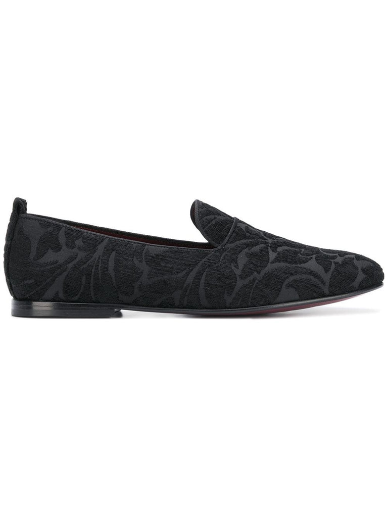 brocade detail loafers