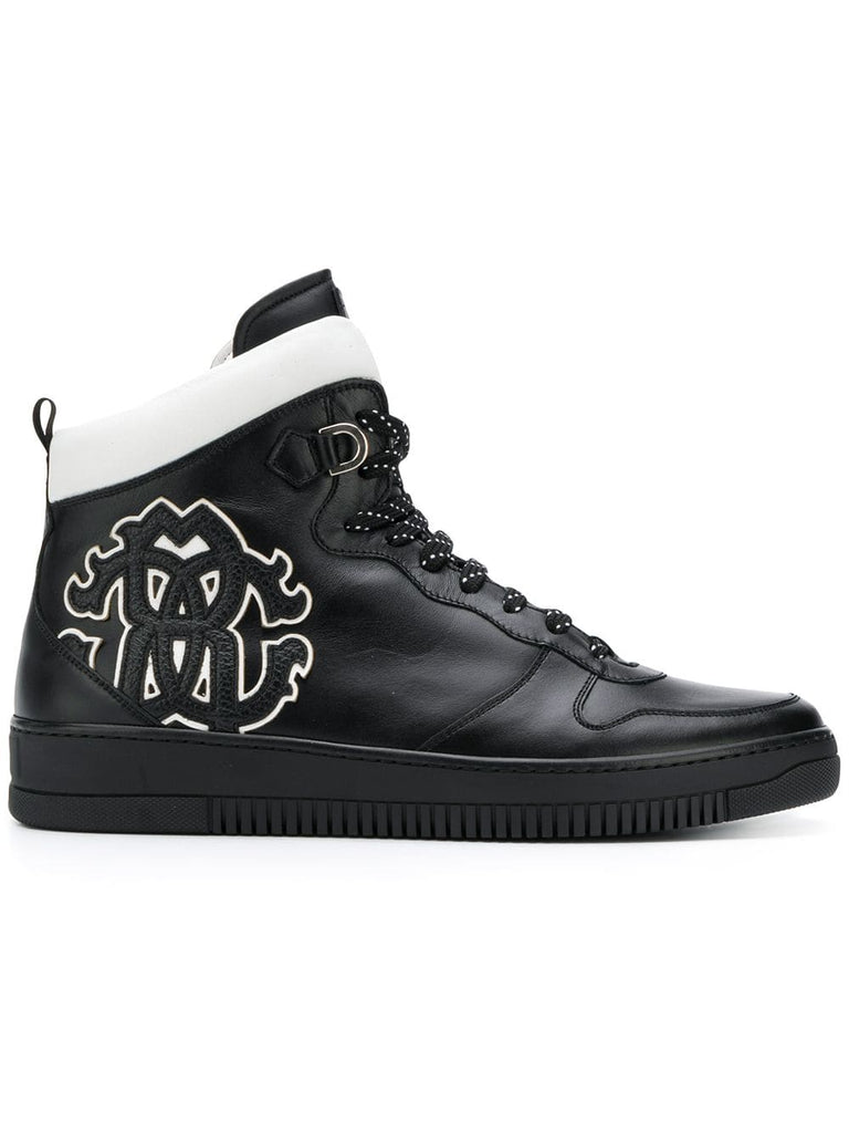 side logo hi-top sneakers