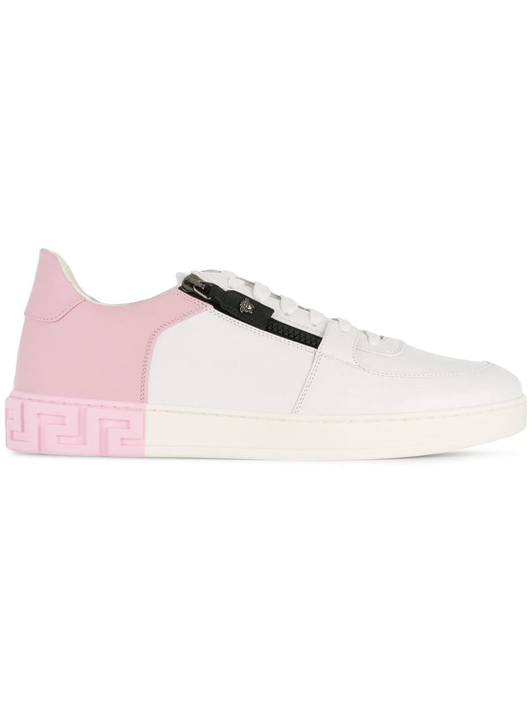 bicolour zipped low-top sneakers