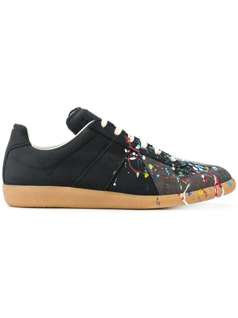 Replica paint-splatter sneakers