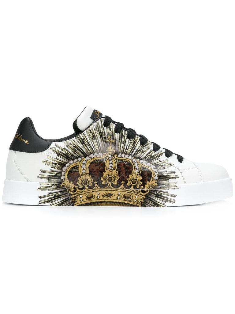 crown print sneakers