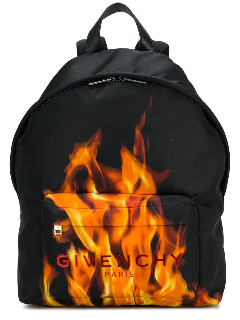 flame logo backpack