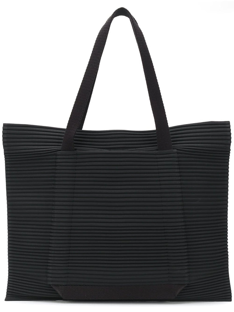 oversized pleated tote