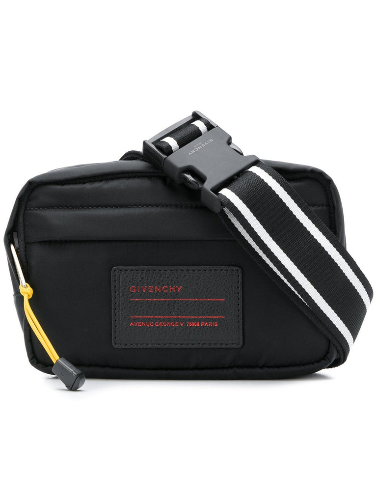 logo patch belt bag