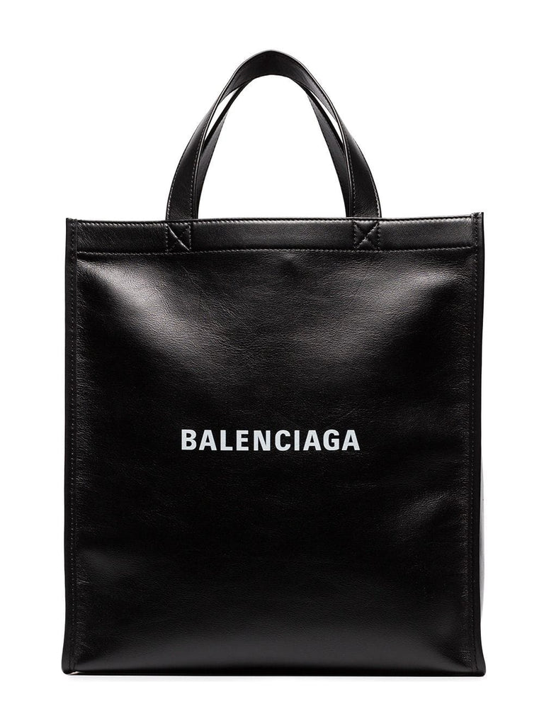 black large leather tote bag