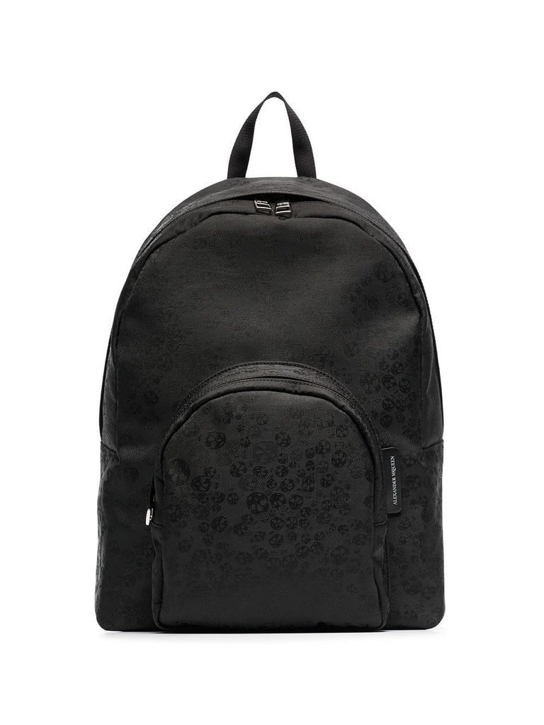 Black Skull-Jacquard Backpack