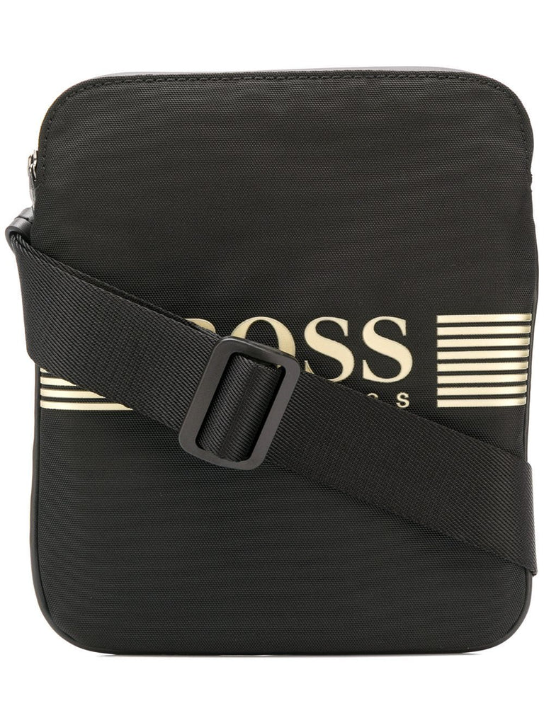 logo-appliquéd crossbody bag