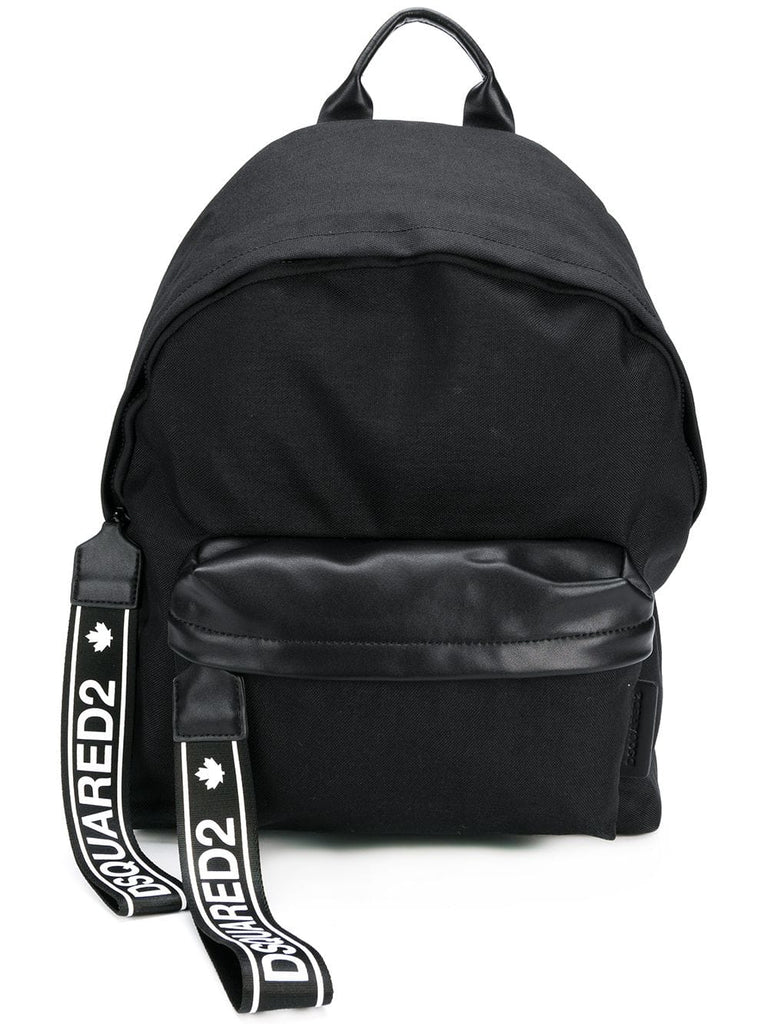 branded zip tab backpack