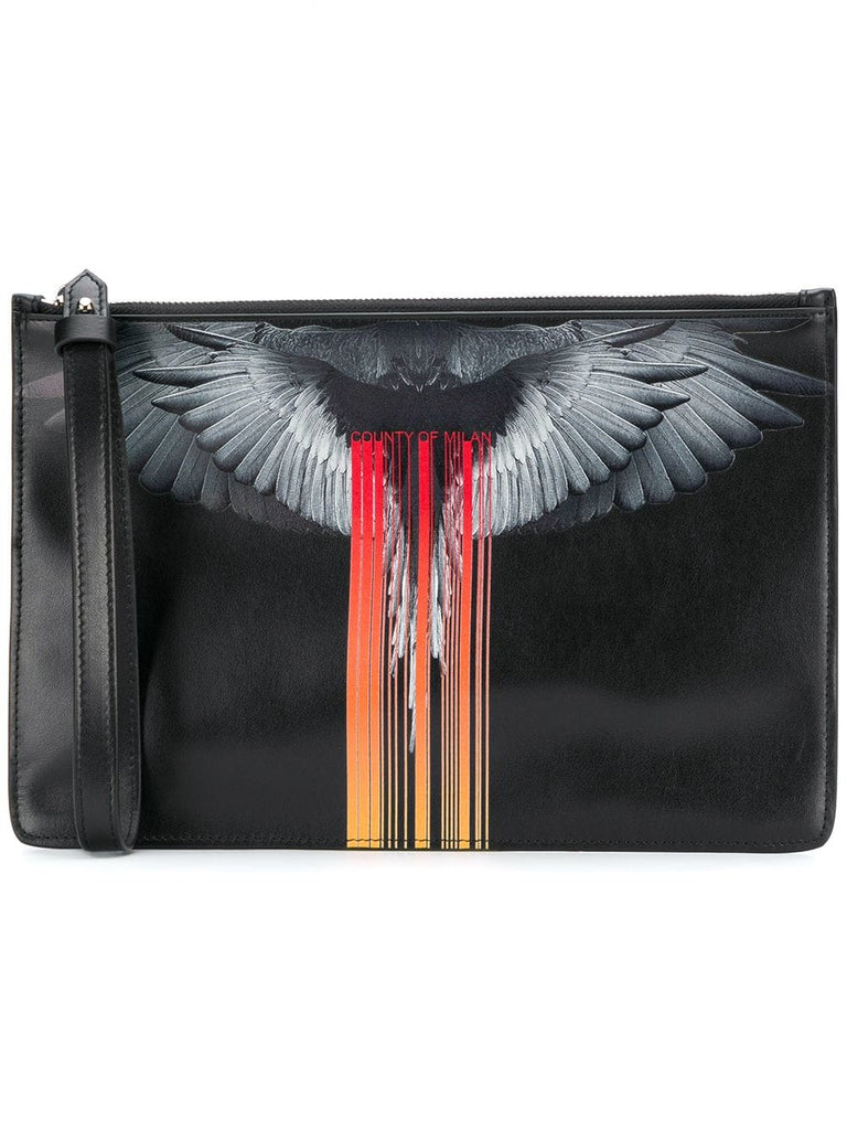 graphic clutch bag