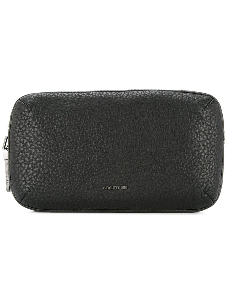 double zip clutch bag