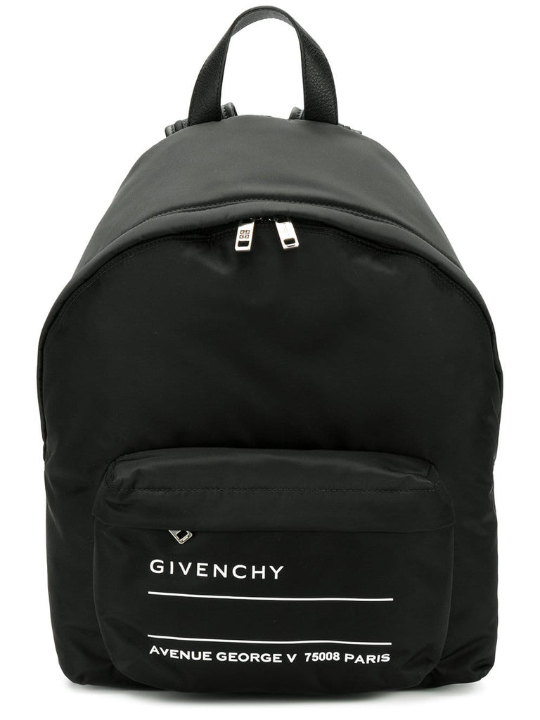 text logo backpack