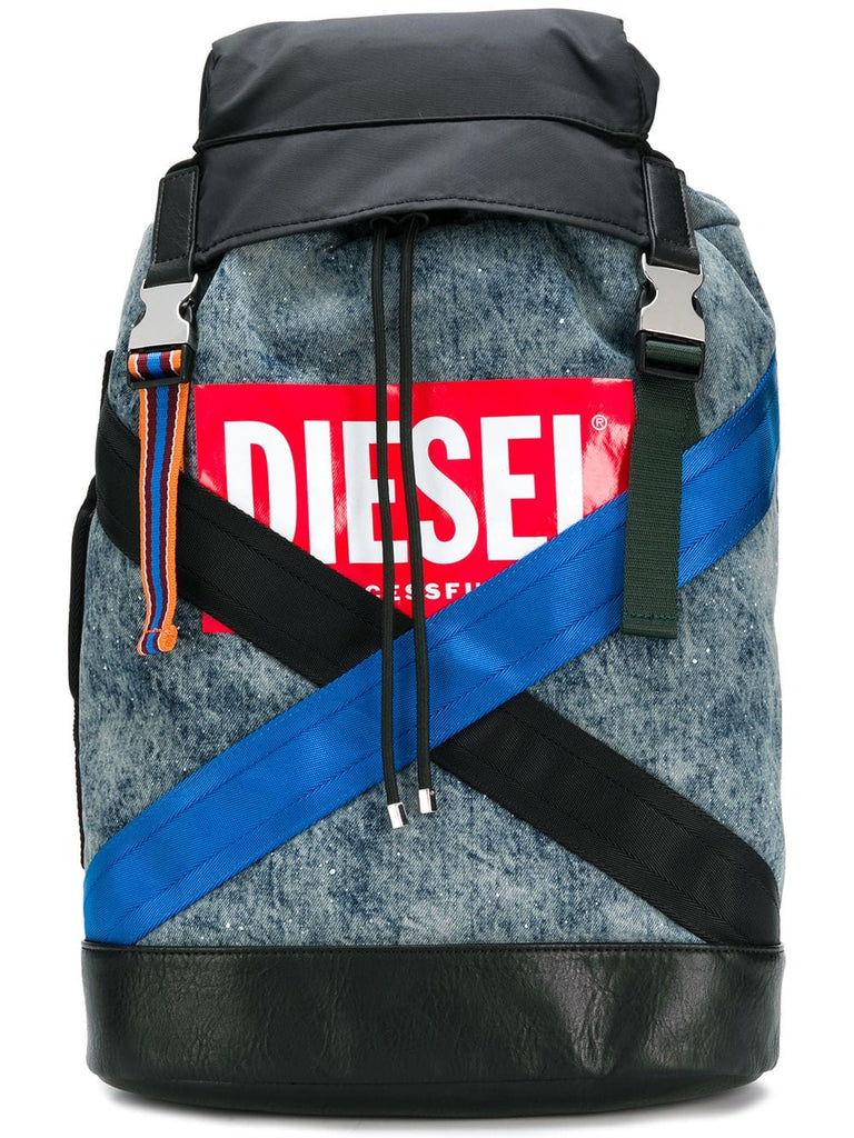 printed logo backpack