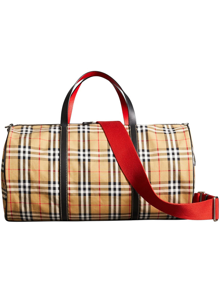 large vintage check bag