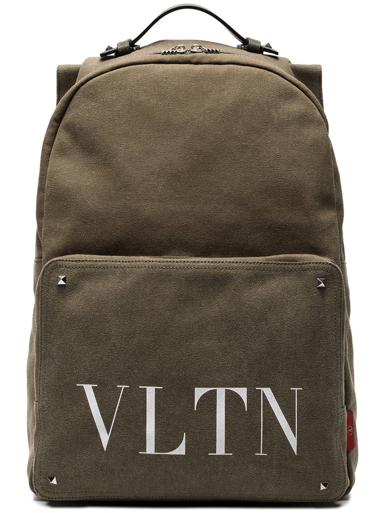 Olive Green VLTN Logo Backpack