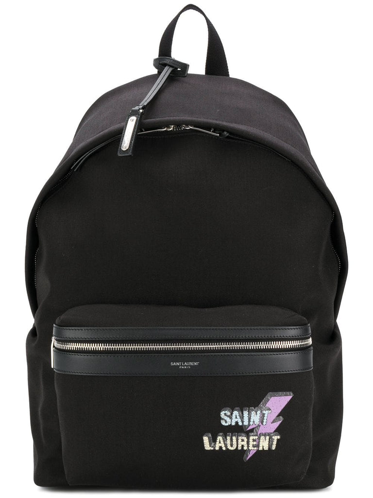 logo-print backpack