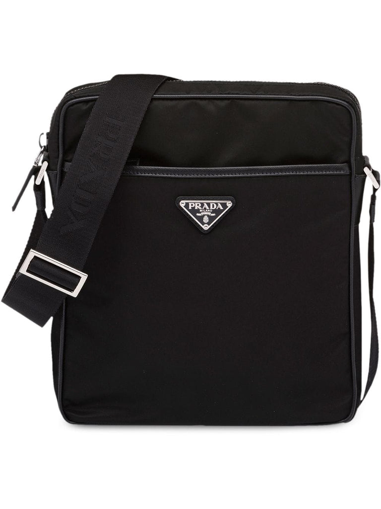 logo plaque messenger bag