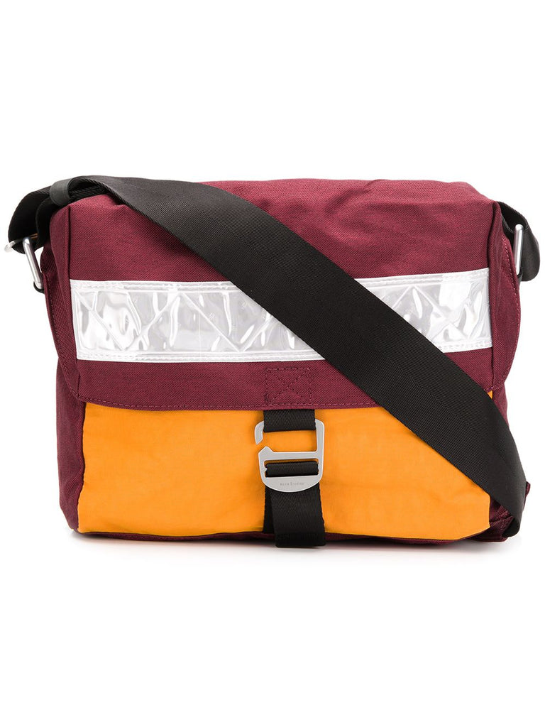 colour block messenger bag