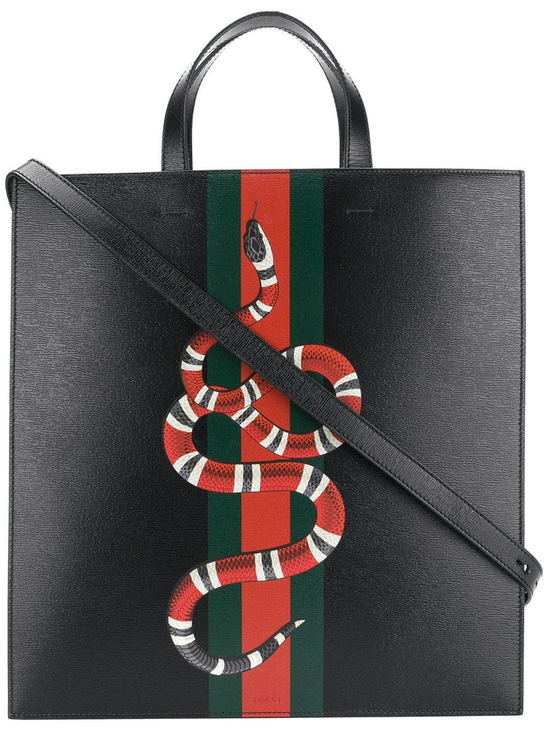 Kingsnake print tote bag