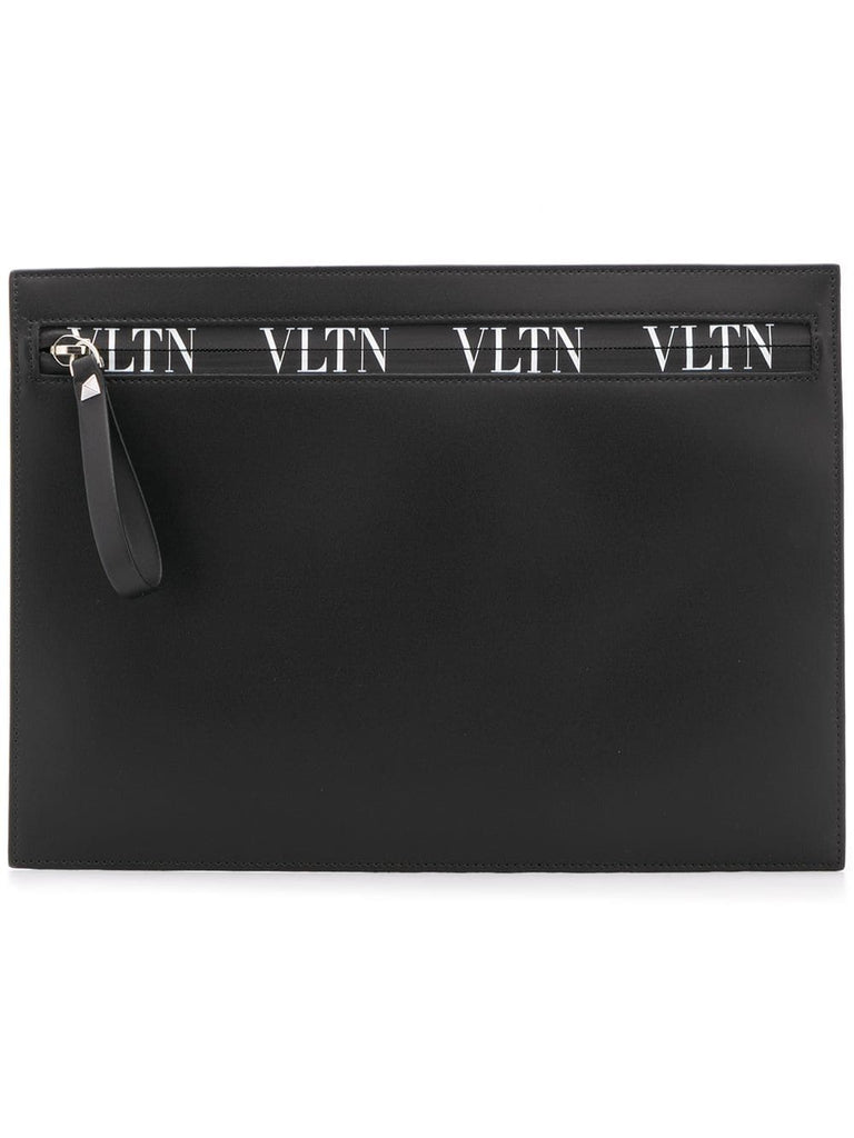 Valentino Garavani logo-print clutch bag