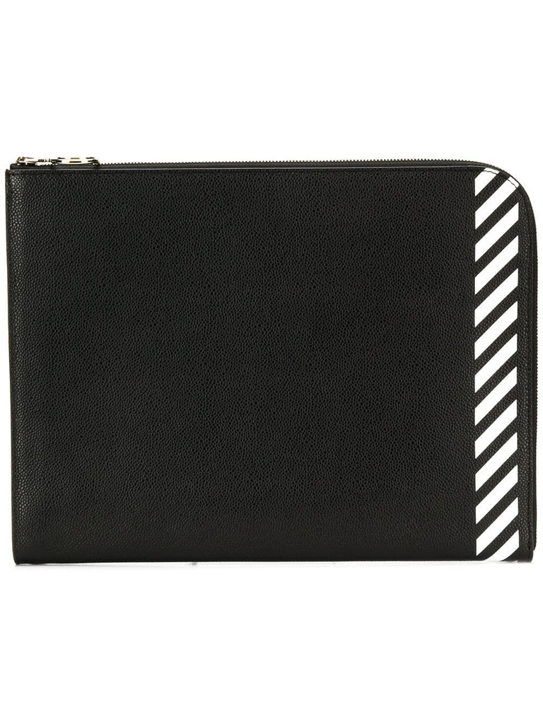 large striped clutch