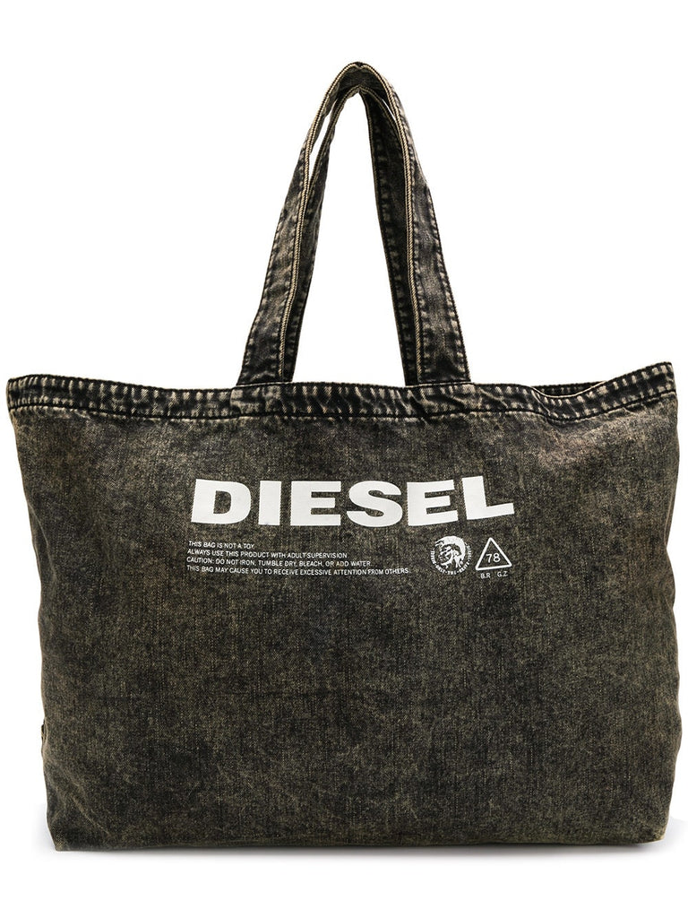 printed logo tote bag