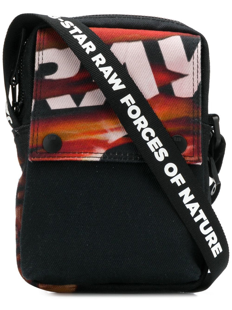 printed messenger bag