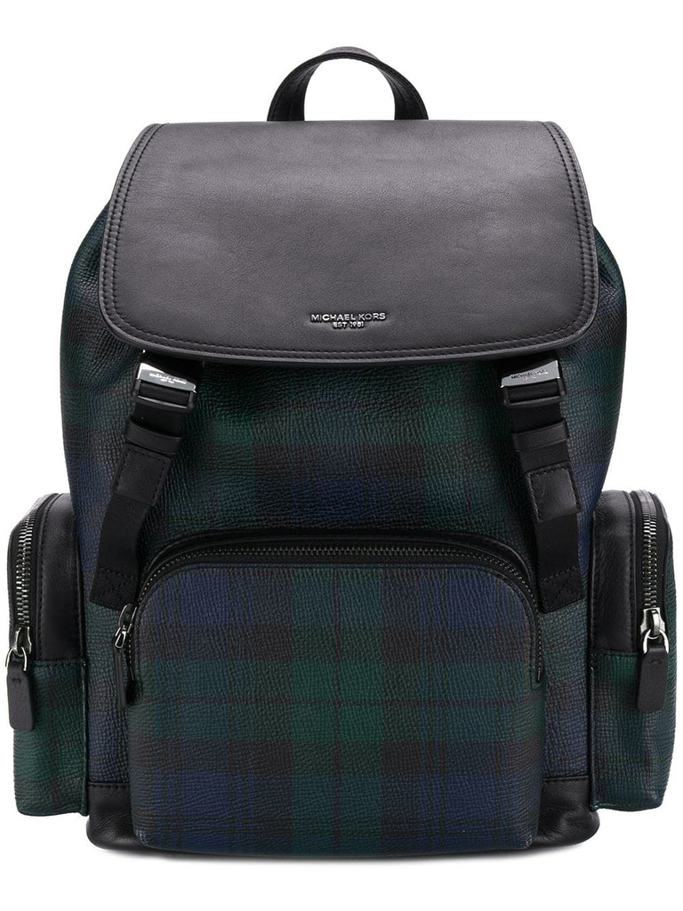 tartan print backpack