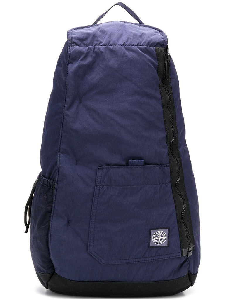 zipped logo backpack