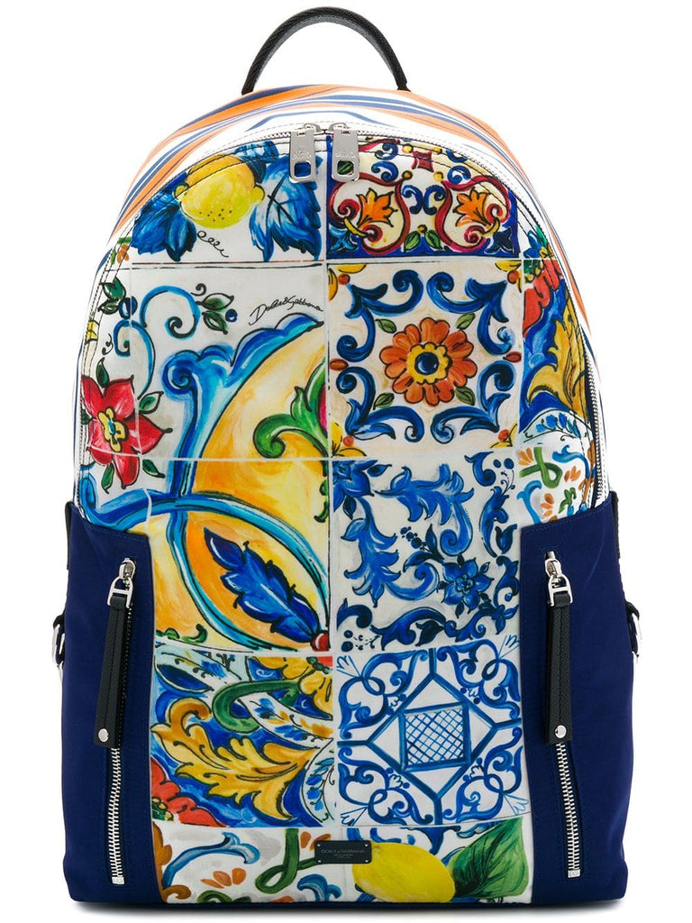 Sicilian print backpack