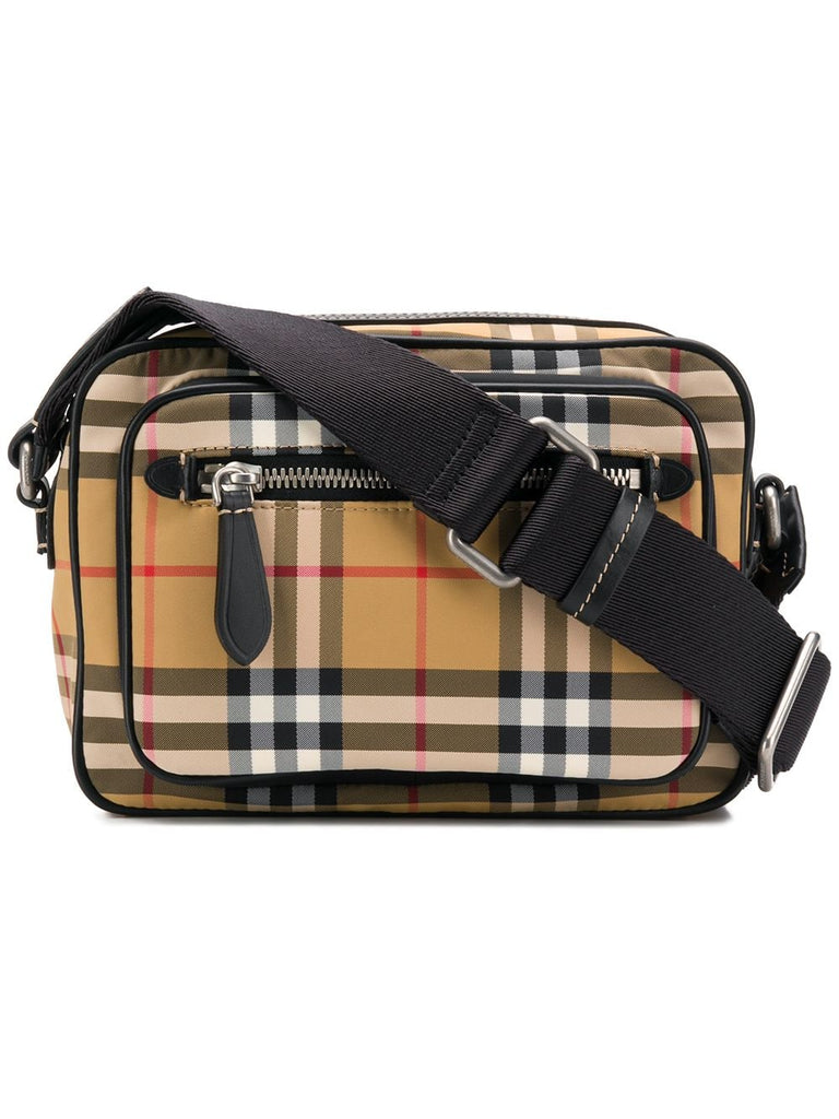 vintage check crossbody bag