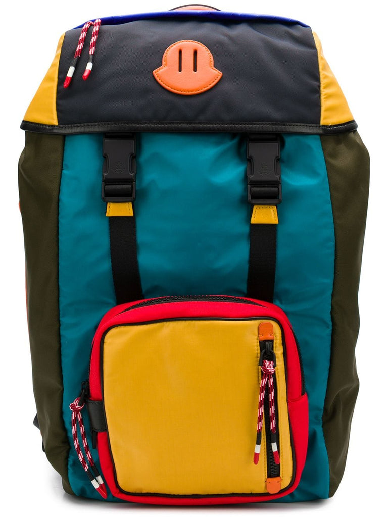 colour block utility backpack