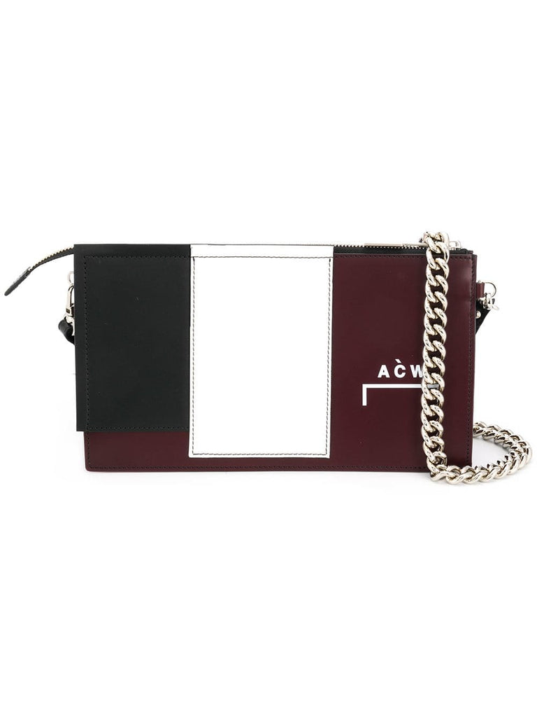 colour-block shoulder bag